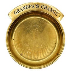 Grandpa's Change Brass Trinket Dish or Vide Poche
