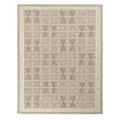 Rug & Kilim’s Scandinavian Style Kilim rug in Beige-Brown Geometric Pattern