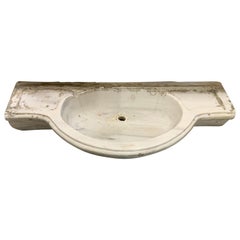 Antique Mid-19th Century White Marble Sink