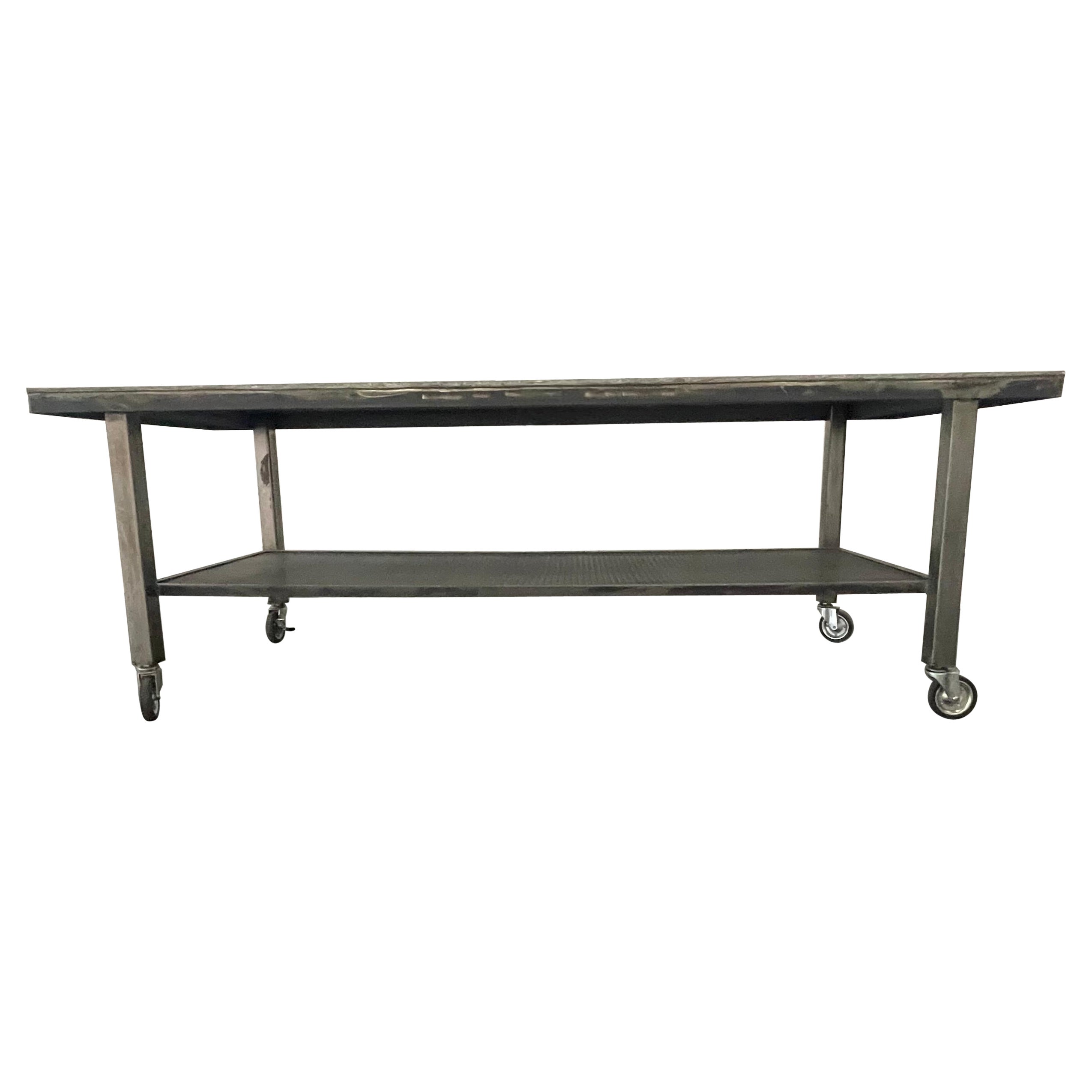 1950's Vintage Industrial Metal Table For Sale at 1stDibs