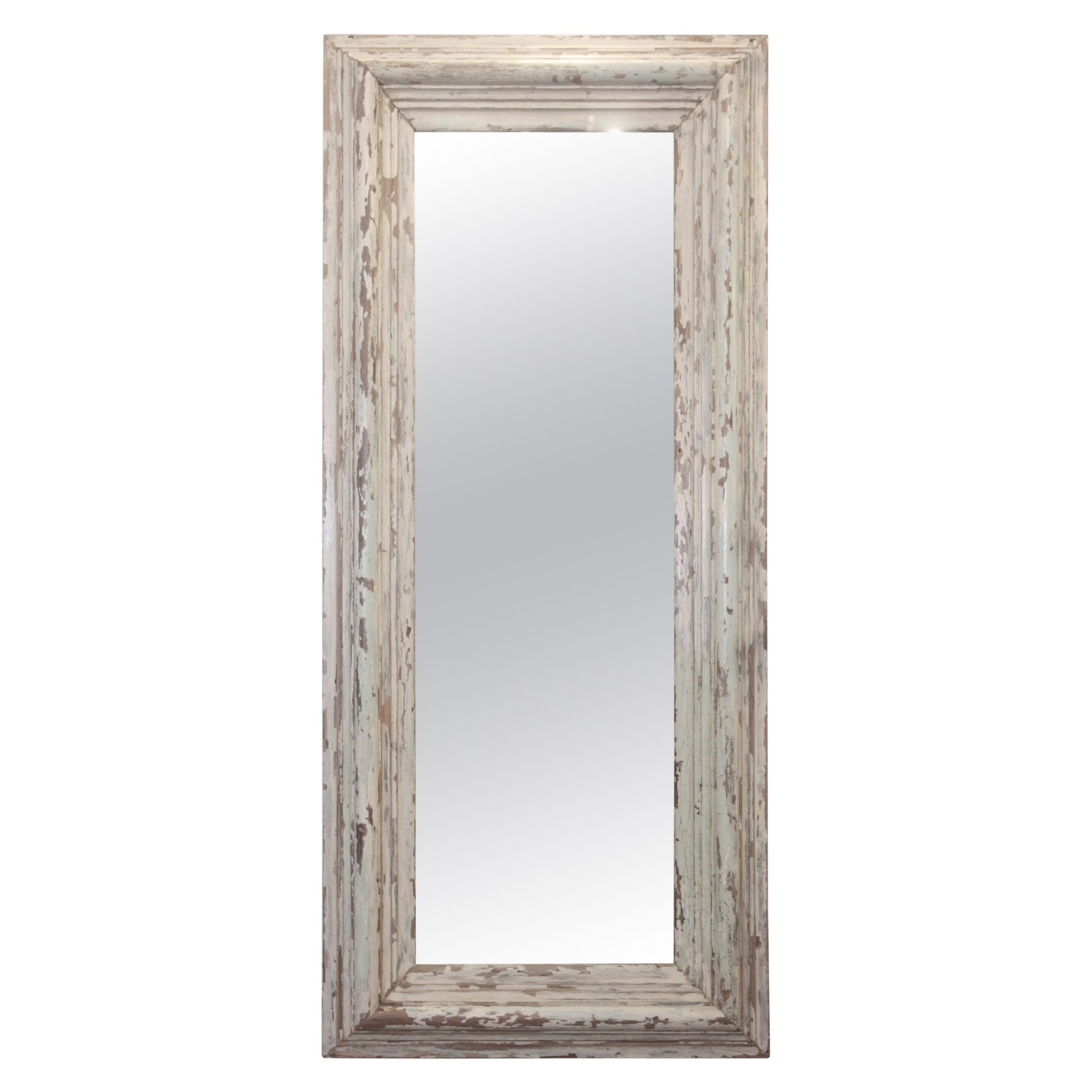 Mirror made from 1800s Brownstone Molding Original Paint