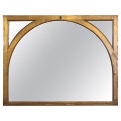 1920s Copper Clad Arched Window Mirror from a NYC Building