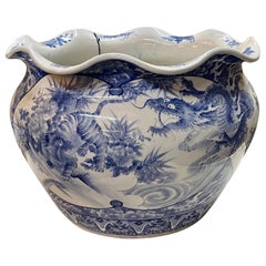 19th Century Chinese Blue and White Cantonese Jardinere