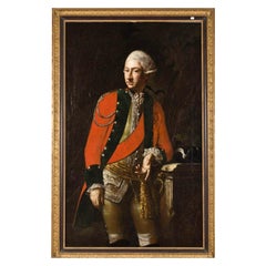 Important German School "Portrait German Officer" 18th Century