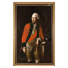 Important German School "Portrait German Officer" 18th Century