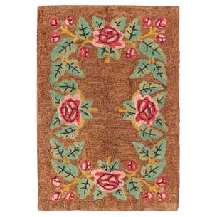 Vintage All-Over American Hooked Rug with Large Flower Design For Sale ...