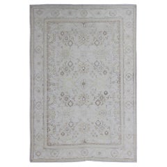  Transitional Rug with Geometric Motifs in Cream & Yellow by Keivan Woven Arts