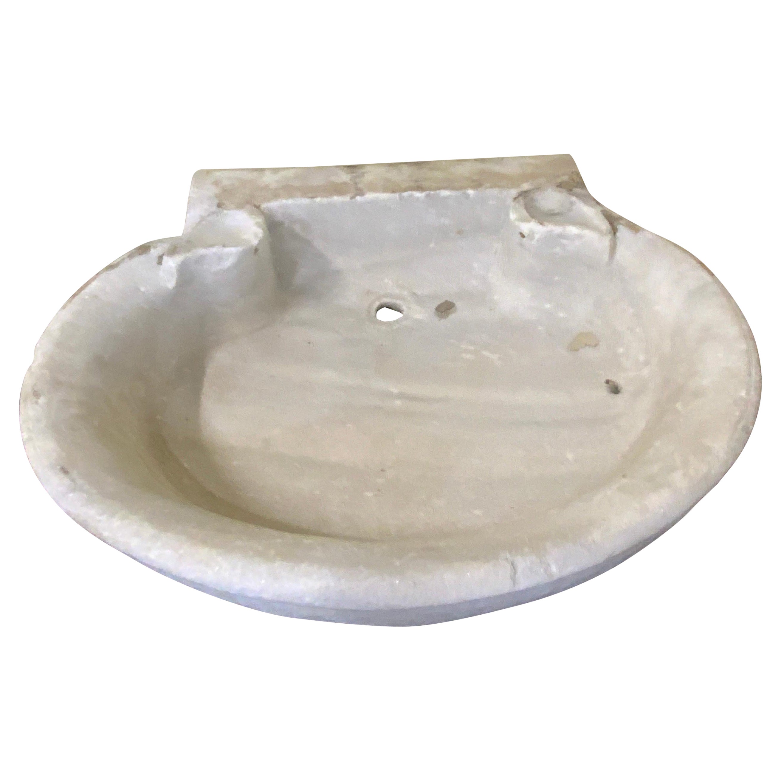Early 19th Century White Marble Sink