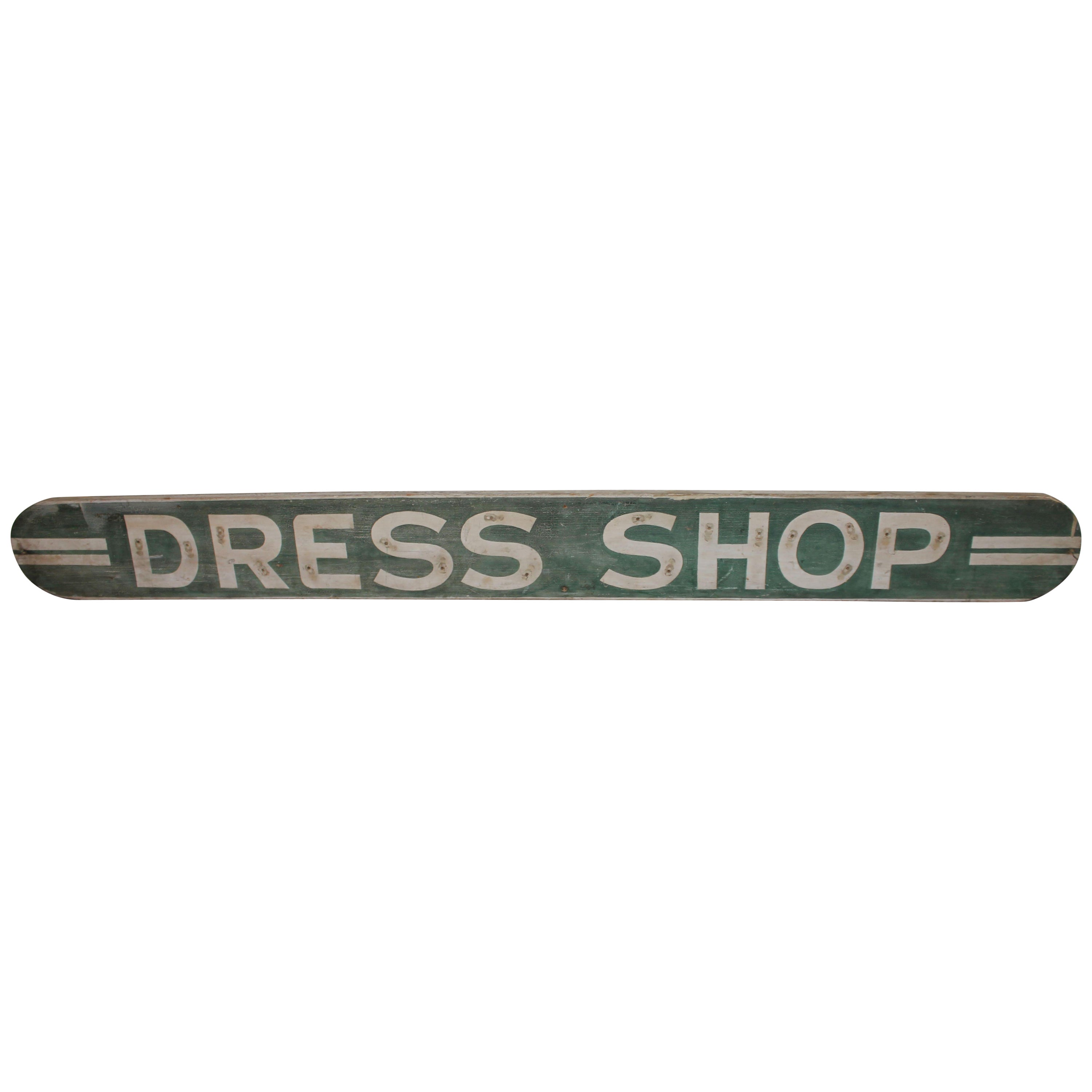 Early Original Painted Dress Shop Trade Sign