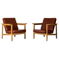 Pair of Lounge Chairs by Carl-Axel Acking for Nordiska Kompaniet, Sweden, 1950s