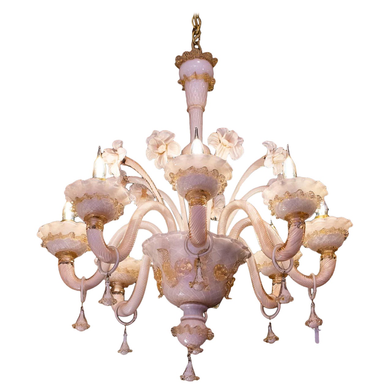 Venetian Glass Chandelier, 20th Century