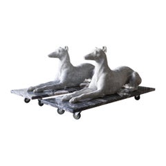 Pair of Recumbent Greyhounds