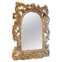 Antique Gilded Mirror, Richly Carved, '700, Italy