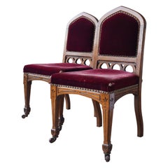 Pair of Gothic Revival Side Chairs