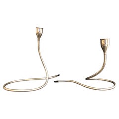 Sterling Silver Modernist Candleholders by Towle