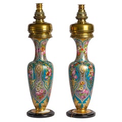 Important Pair of Baccarat Opaline Vases