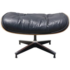 Rosewood and Leather Ottoman by Charles and Ray Eames for Herman Miller