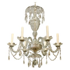 Antique 19th Century Irish Georgian Crystal Chandelier