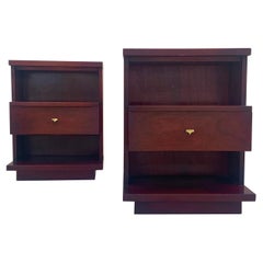 Mid-Century Modern Nightstands by Kent Coffey in Mahogany, a Pair