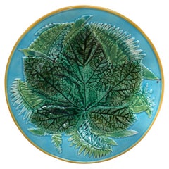 Majolica Leaves Plate, George Jones, circa 1873