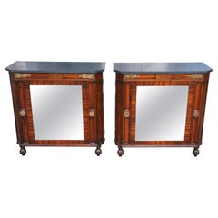 Pair of Regency Style Rosewood Side Cabinets