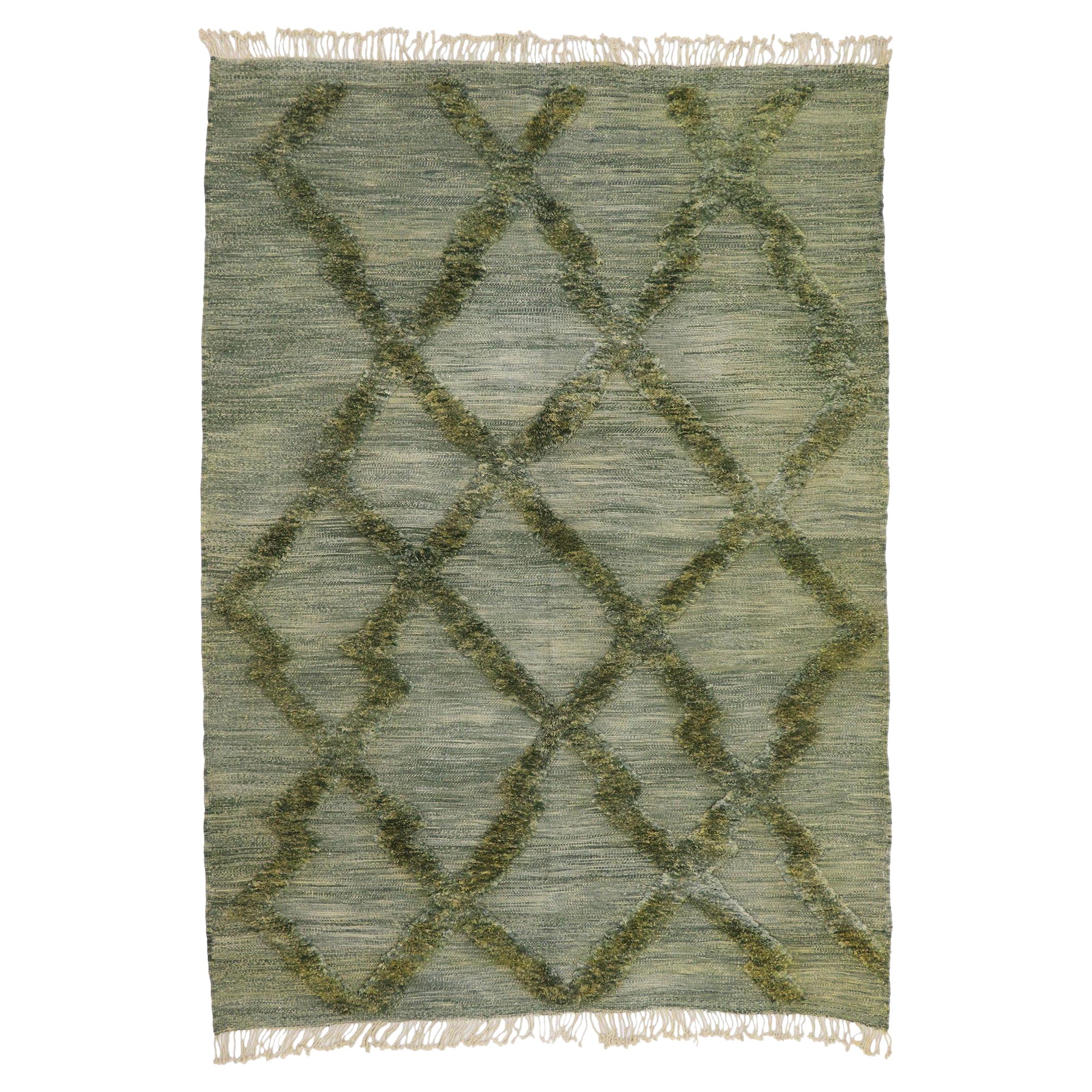 New Contemporary Berber Moroccan Rug with Biophilic Design For Sale at ...