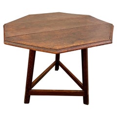 Antique Oak Occasional Table with Octagonal Top