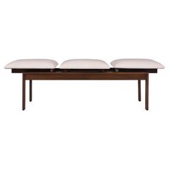 Mid-Century Brown Modern Bench