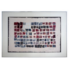 Used Michele Oka Doner Fabric Collage on Hand Made Paper