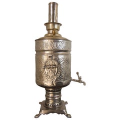 Antikes marokkanisches Deko-Samovar aus Silber