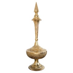 Oversized Mughal Indian Brass Bottle Urn