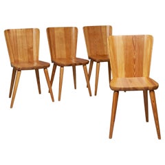 6 1950's Göran Malmvall ''510'' Chairs for Svensk Fur