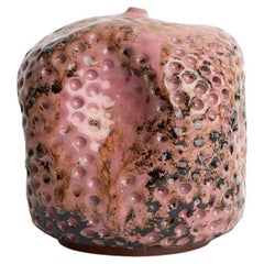 SkobyJoe Small Pink Textured Vessel /Ceramic Vase Wabi Sabi/ Mid-Century Modern