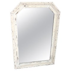 Vintage Lacquered Wood Wall Mirror