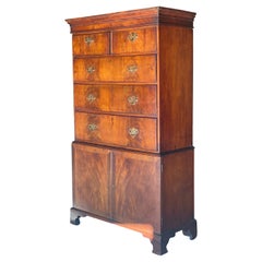 Antique English Mahogany Secretary Desk, 19th Century