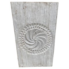 Andrianna Shamaris Antique White Washed Merbau Wood Carved Panel