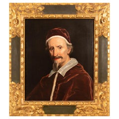 Important Paint "Portrait of Pope Clement IX", Italian School of the 17th Cent