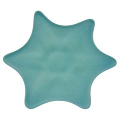 Blue Van Briggle Pottery Star Shaped Serving Tray Platter