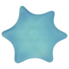 Blue Van Briggle Pottery Serving Tray or Platter in a Star Shape