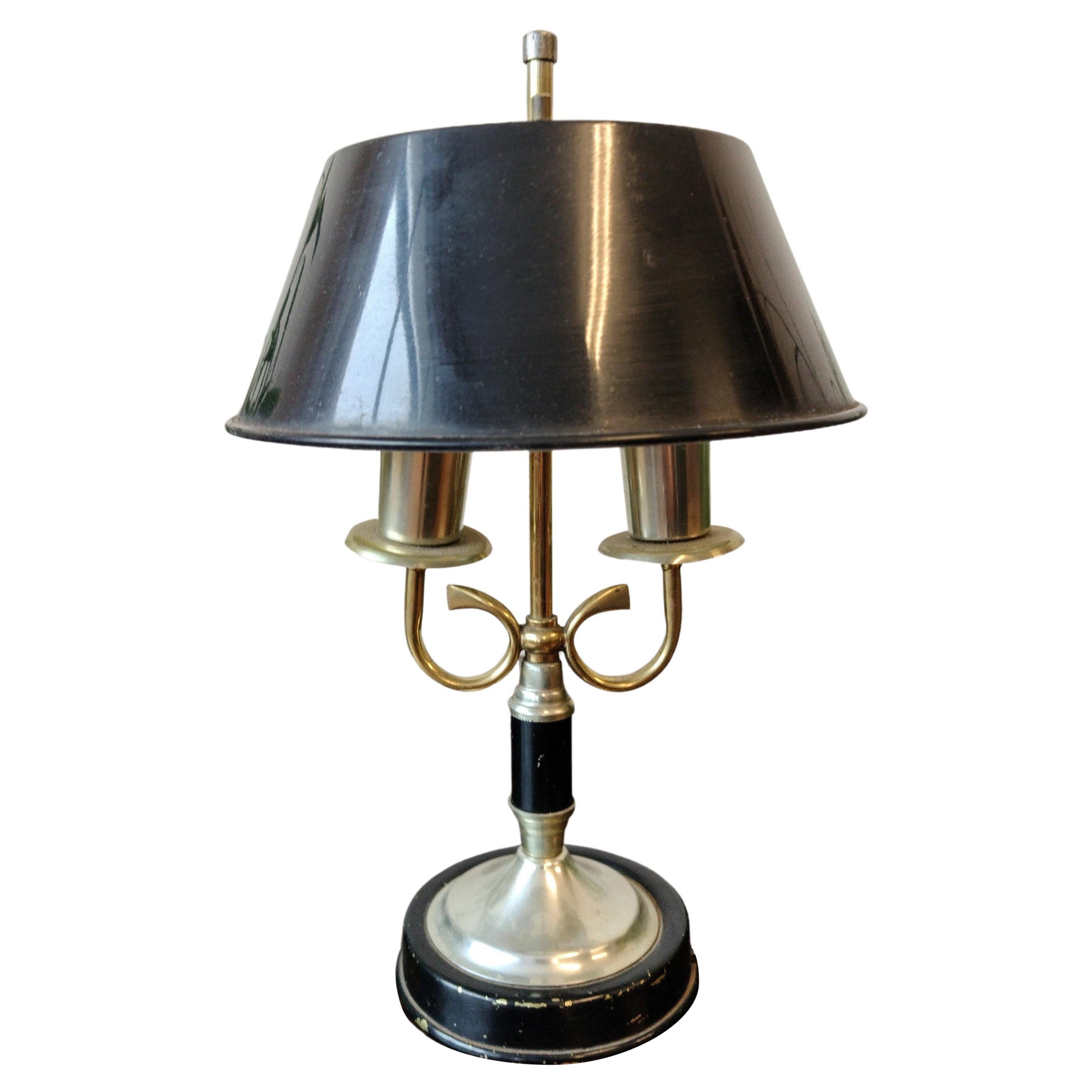 French Style Bouillotte Table Lamp with 2 Lights For Sale