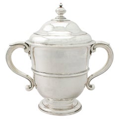 Antique William III Britannia Standard Silver Cup and Cover