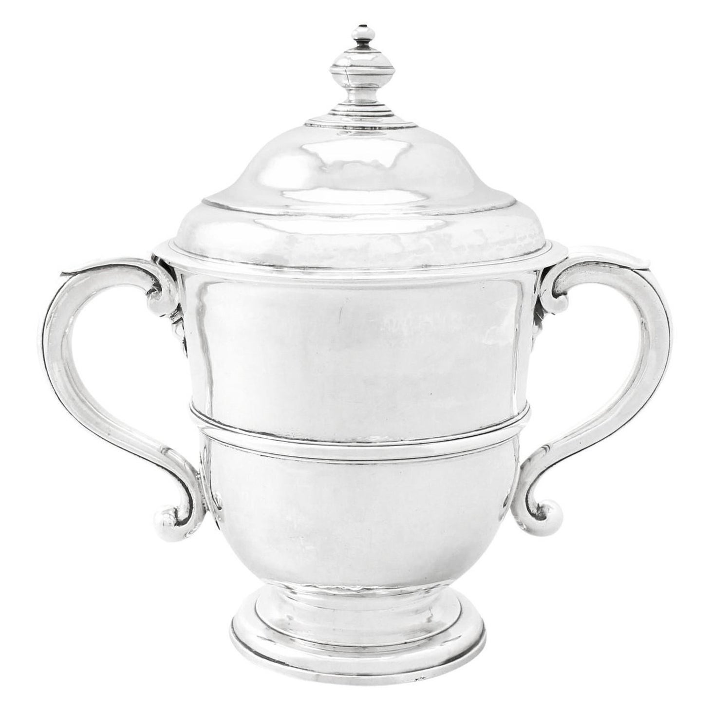 Antique Britannia Standard Silver Cup and Cover For Sale