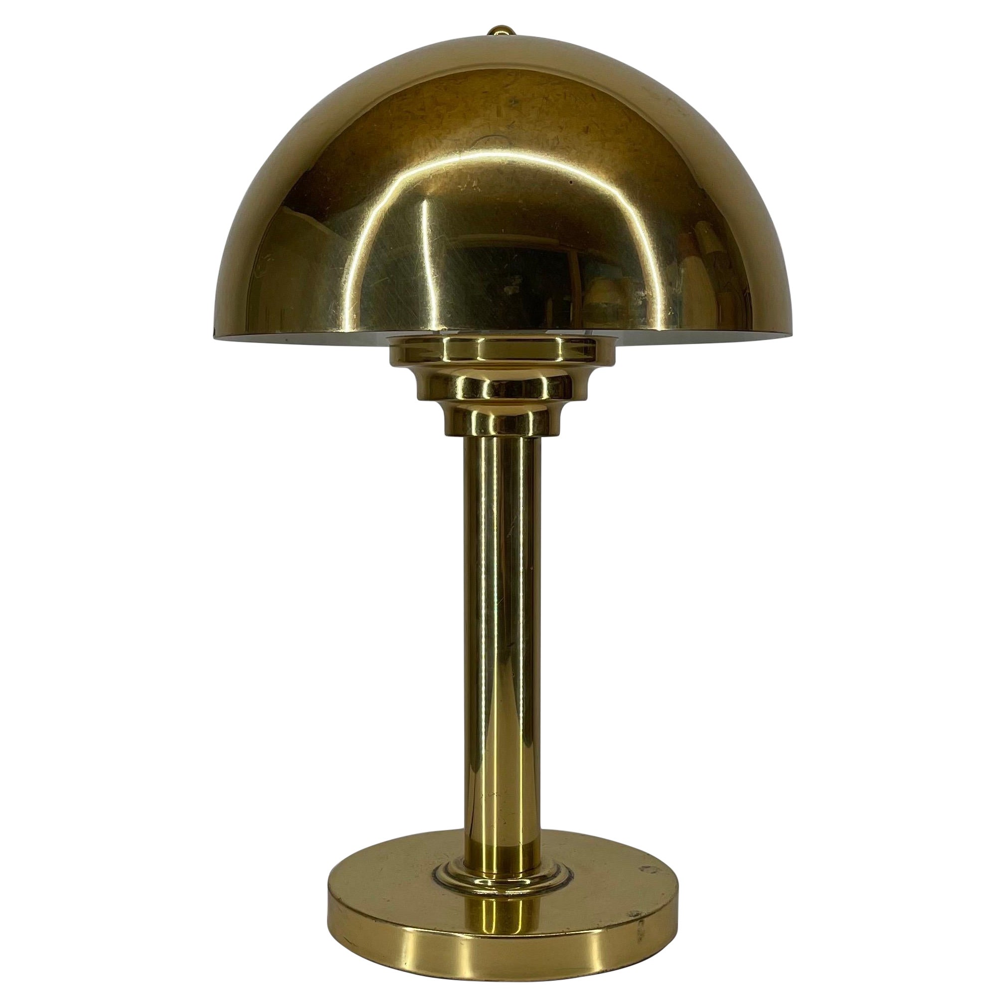 1 of 7 Art Deco Brass Mushroom Table Lamps, Austria, 1970s For Sale