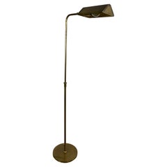 Adjustable Brass 1970s Reading Floor Lamp Cervantes by Florian Schulz