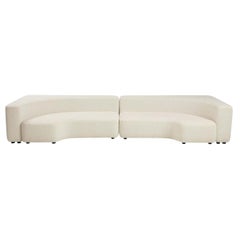 Ivory Boucle Sofa Attributed to Pamio, Massari & Toso for Stillwood, Italy, 1960