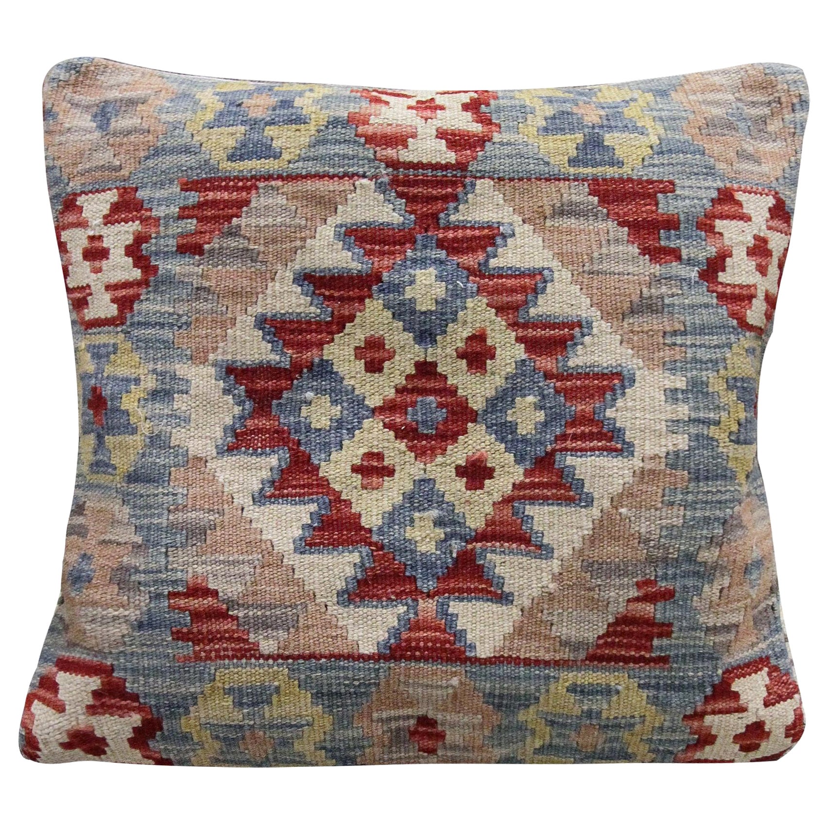 New Handmade Traditional Kilim Cushion Cover Bold Wool Scatter Pillow