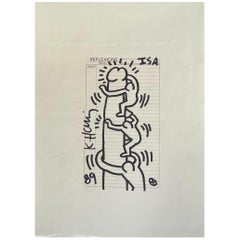 Keith Haring, Drawing " Isa ", 1989