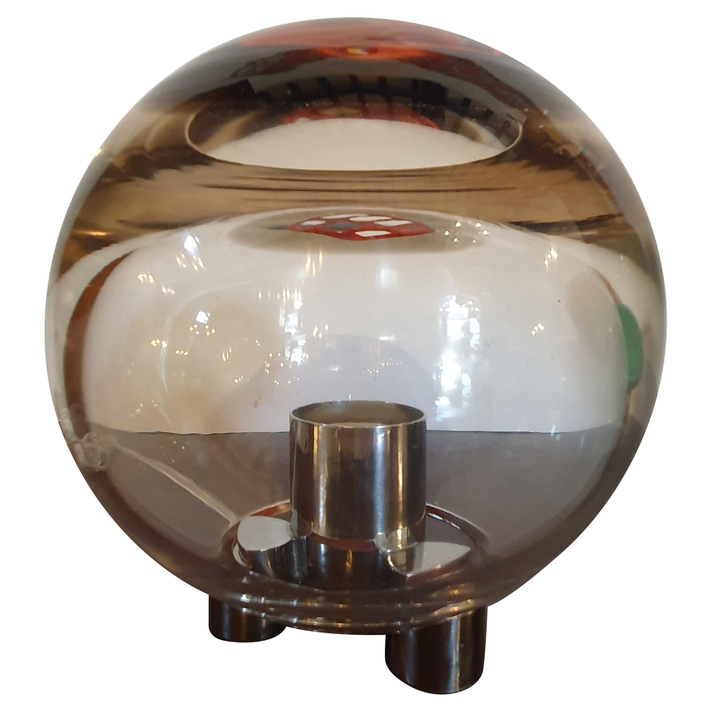 Lampe de bureau en verre soufflé de Murano de Venini du XXe siècle, Italie, 1976 en vente