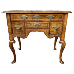 Fine English Lowboy or Dressing Table in Walnut & Burl Walnut circa 1750