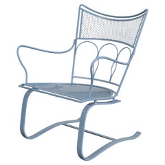 Silla de salón para patio Springer Rocker de Salterini, moderna de mediados de siglo